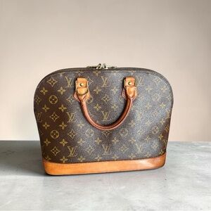 Louis Vuitton Alma PM Monogram Satchel | Vintage LV Top Handle | w/lock and key